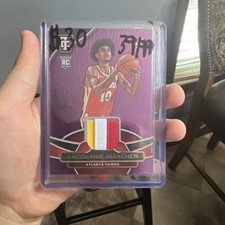 Panini Zaccharie Risacher Atlanta Hawks 2024-25 Certified RC Mirror Purple /99