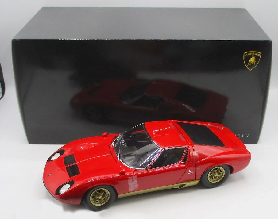 Kyosho 1/18 Lamborghini Miura P400S Red Gold Color 08316R Incl US