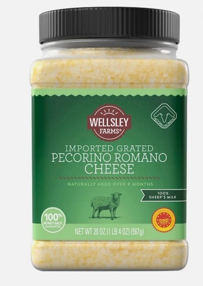 Wellsley Farms Grated Imported Pecorino Romano Cheese, 20 oz.