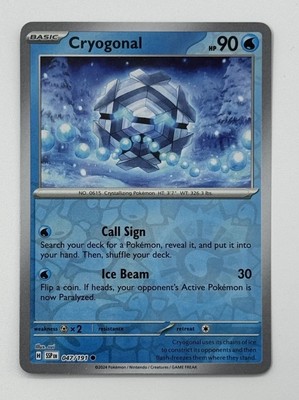 Pokémon TCG Cryogonal 047/191 Surging Sparks Reverse Holo NM Card SEE PICS