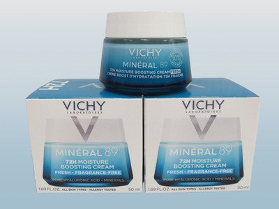 VICHY MINERAL 89 72H MOISTURE BOOSTING CREAM FRAGRANCE FREE 1.69OZ EXP: 2028 2PC