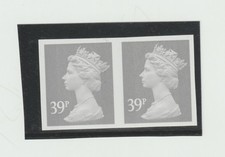 2004 QEII 39p GREY 2 BANDS  IMPERF PAIR  SG Y1709a IN UM/MINT CONDITION.