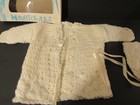 Vintage Infant Off White Knit Sweater And Hat Set USA New In Box ~No Booties~ — photo 2