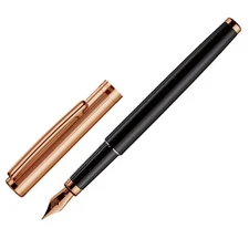 Otto Hutt Design 01 Black Rosegold Thread Guilloche Fountain Pen