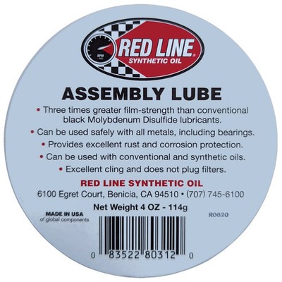 Red Line Montageschmiermittel / Fett Motorbaugruppe Schmiermittel - 114g Tube (4oz) - 80312