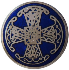 Canterbury Cross Small Blue Pin Badge Kent