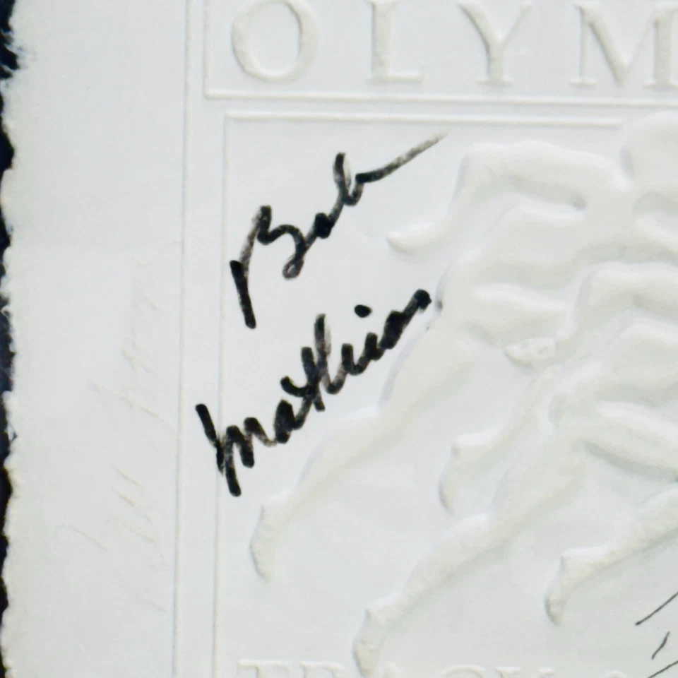 ¡¡RARO!! 92 Senderos Olímpicos de Estados Unidos Papel Fundido FIRMADO Decatlón DORADO Ganadores Bruce Jenner Foto 3 de 4