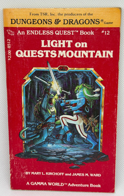 Light on Quests Mountain Endless Quest Book 12 by Mary Kirchoff and James Ward