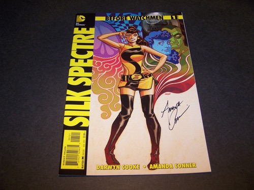 SIGNED AMANDA CONNER BEFORE WATCHMEN SILK SPECTRE #1 DAVE JOHNSON VARIANT DC HOT