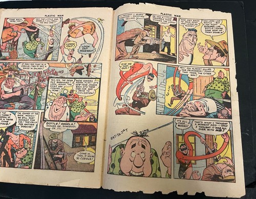 PLASTIC MAN #11 Primavera 1948 senza copertina con copertina copiata - Foto 8 di 10