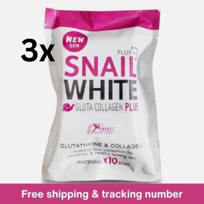 Snail White Gluta Collagen Plus Whitening X10 Bar Seife 3x80 g.