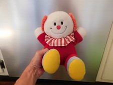 RARE Vtg Dakin Plush Clown Music Box Wind up 1989 Red Send in the Clowns Song