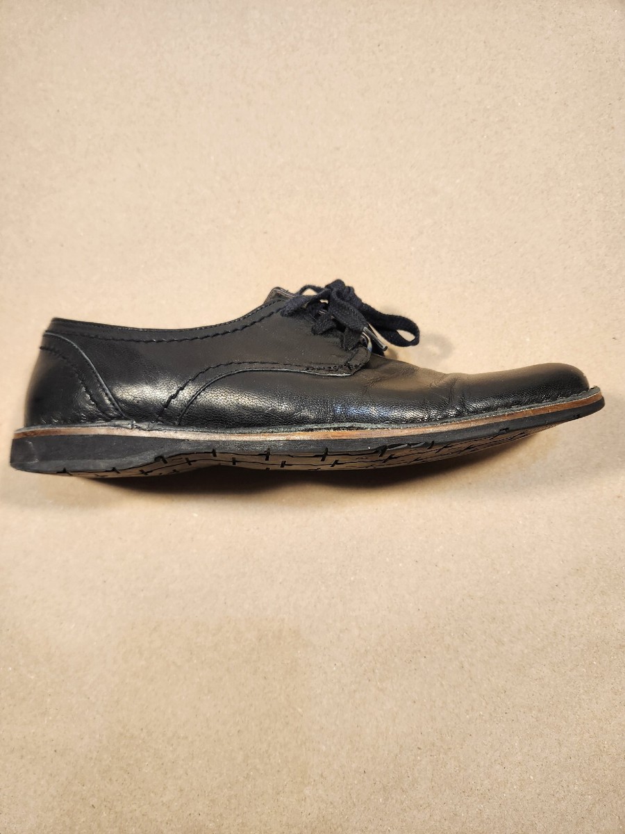 John Varvatos Mens Size 8.5 M Black Leather Derby Oxford  display picture 2