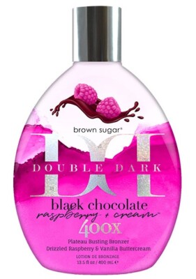 Tan Inc Brown Sugar Double Dark Black Chocolate Raspberry Cream 400X 13.5oz