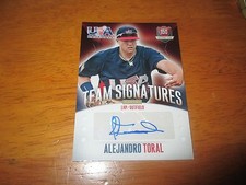 ALEJANDRO TORAL 2014 Panini USA Baseball On Card Autograph #181/299 AUTO