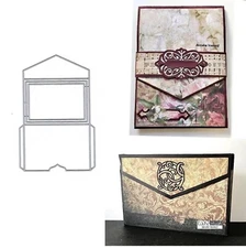 Greeting Card Bag Metal Die Cuts, Greeting Card Bag Cutting Dies Cut Stencils...
