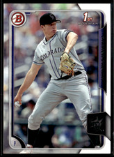 2015 Bowman Draft #19 Parker French Rockies 1st Bowman Prospect RC