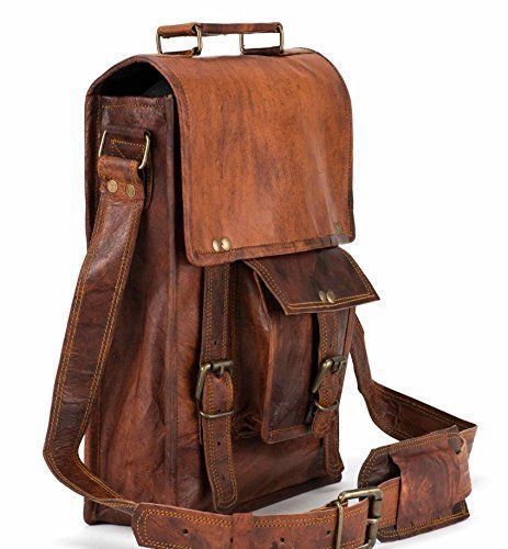 Bag Leather Vintage Messenger Shoulder Men Satchel S Laptop School Briefcase New - Picture 2 of 4