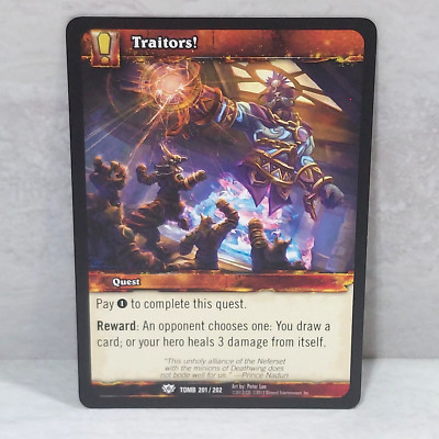World Of Warcraft Tomb Of The Forgotten Traitors! 201/202 TCG Card