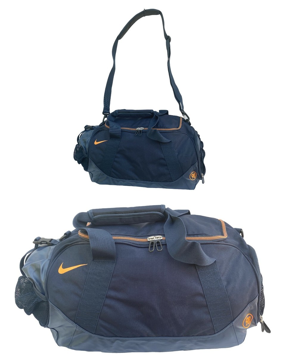 New Vintage NIKE Total 90 T90 M Sports Gym HOLDALL DUFFEL Bag BA2494 Blue  Orange - Main Image