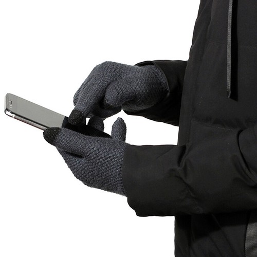 Guanti da uomo in maglia touch screen alta qualità tinta unita guanti faustling ∧ - Foto 11 di 20