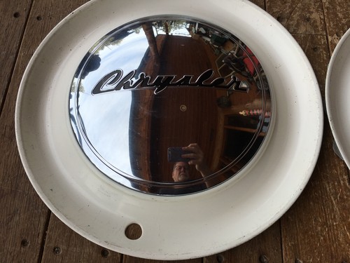 2 NICE 46-53 CHRYSLER HUBCAPS 15" - Picture 2 of 5