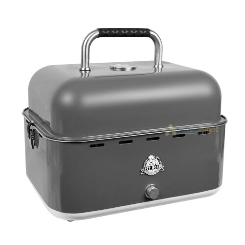 Pit Boss Portable Charcoal Lightweight Grill W/ Internal Fan & Cover Bag Gray - Picture 1 of 6