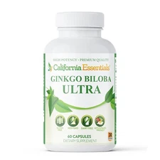 Ginkgo Biloba, Mood Booster, Supports Brain Function & Mental Alertness - 60 Cap
