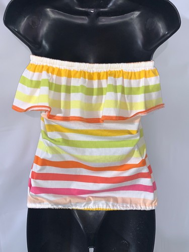VaVa by Joy Han Rainbow Striped Cropped Top Size XS - Picture 3 of 6