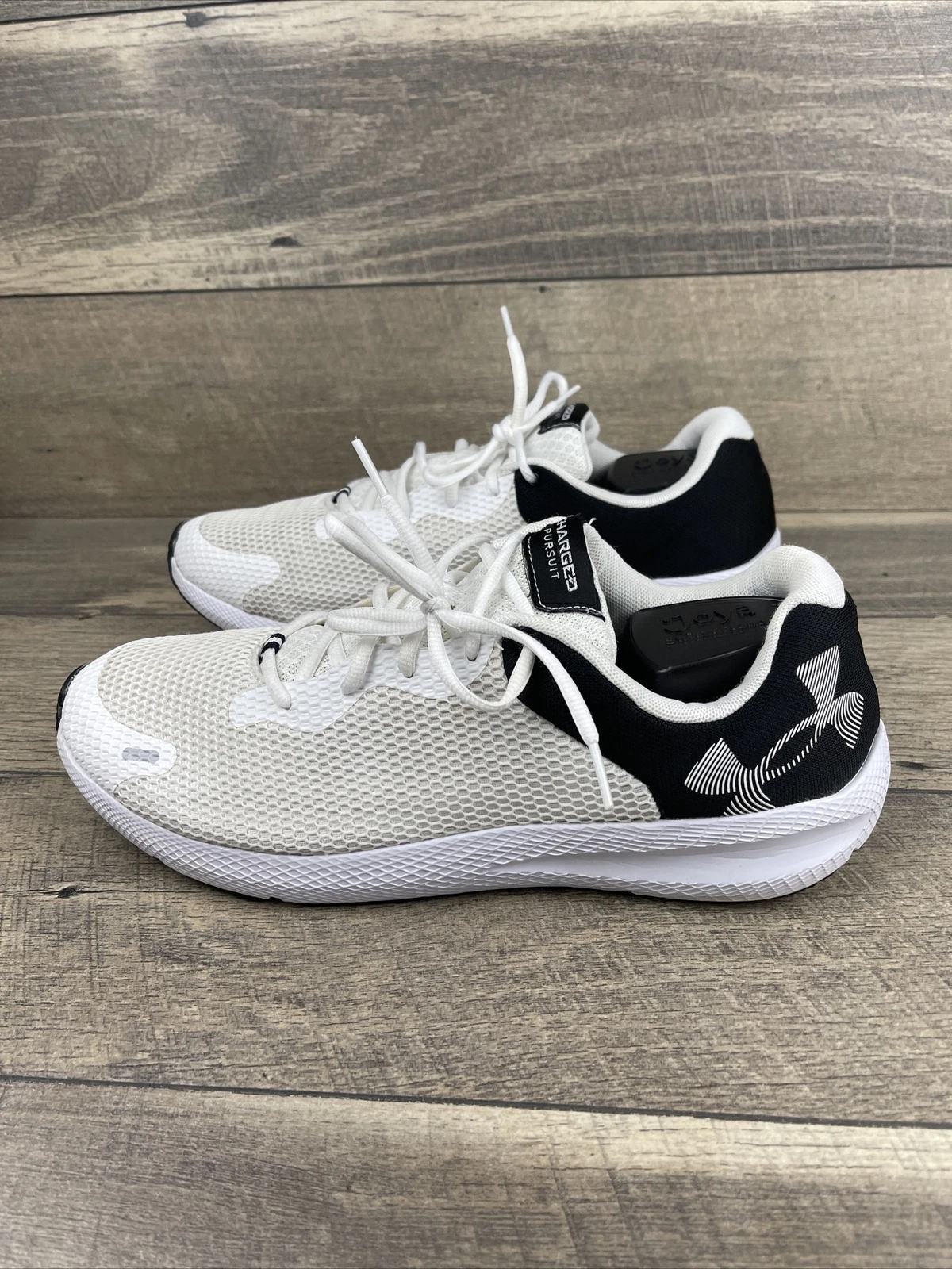 Under Armour Charged Pursuit 2 BL White and Black Running Shoe Men's Size 13