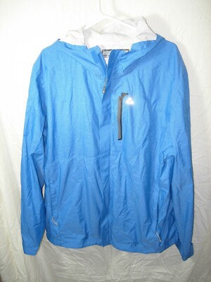 Paradox Outdoor Rain Jacket Mens BLUE Full Zip Hooded Water