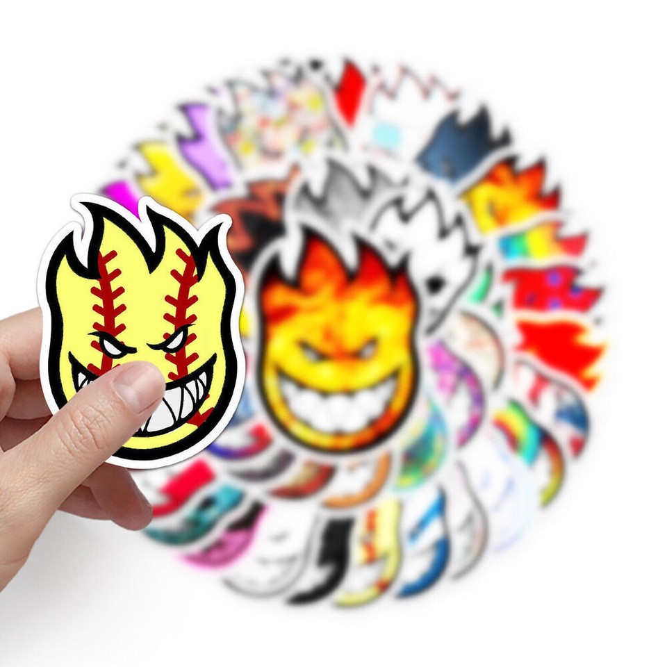 HOT 50PCS SPITFIRE COOL STICKER PACK LAPTOP SKATEBOARD GUITAR PHONE
