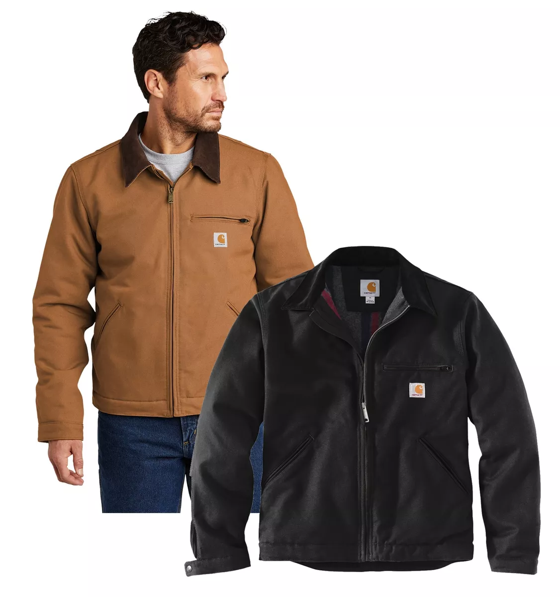 New Mens Carhartt Duck Detroit Jacket Work Coat CT103828 - Pick Size and  Color