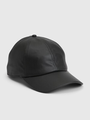 NEW GAP Womens Mens Unisex Faux Leather Baseball Cap Hat Sports Visor NWT