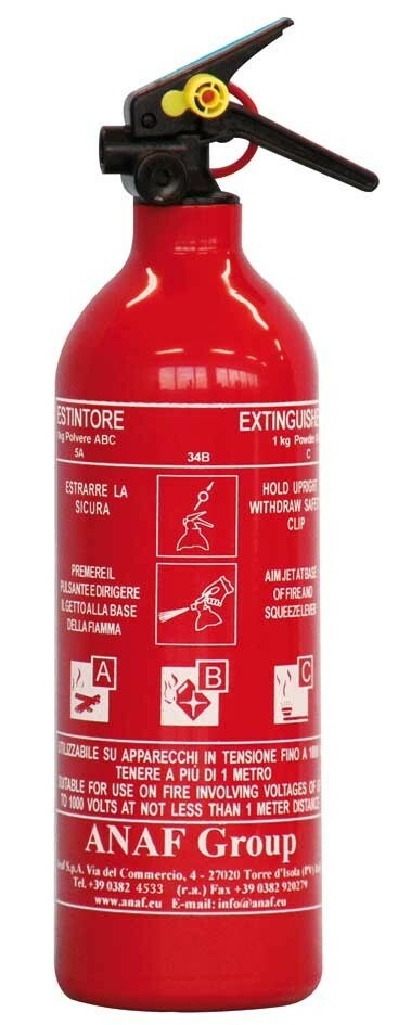 Estintore polvere auto camion barca omologato 1kg