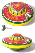 Flying Saucer Classic Tin Toy Wind Up