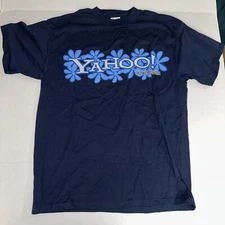 Vintage 1998 Yahoo Big Web Surfer Promo Tee XL Navy 1996 Software Tech USA