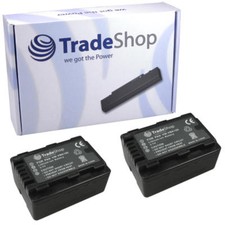 2x BATTERIA per Panasonic HC-V500K HC-V500M HC-V500MGK HC-V500MK HC-V600 con infochi