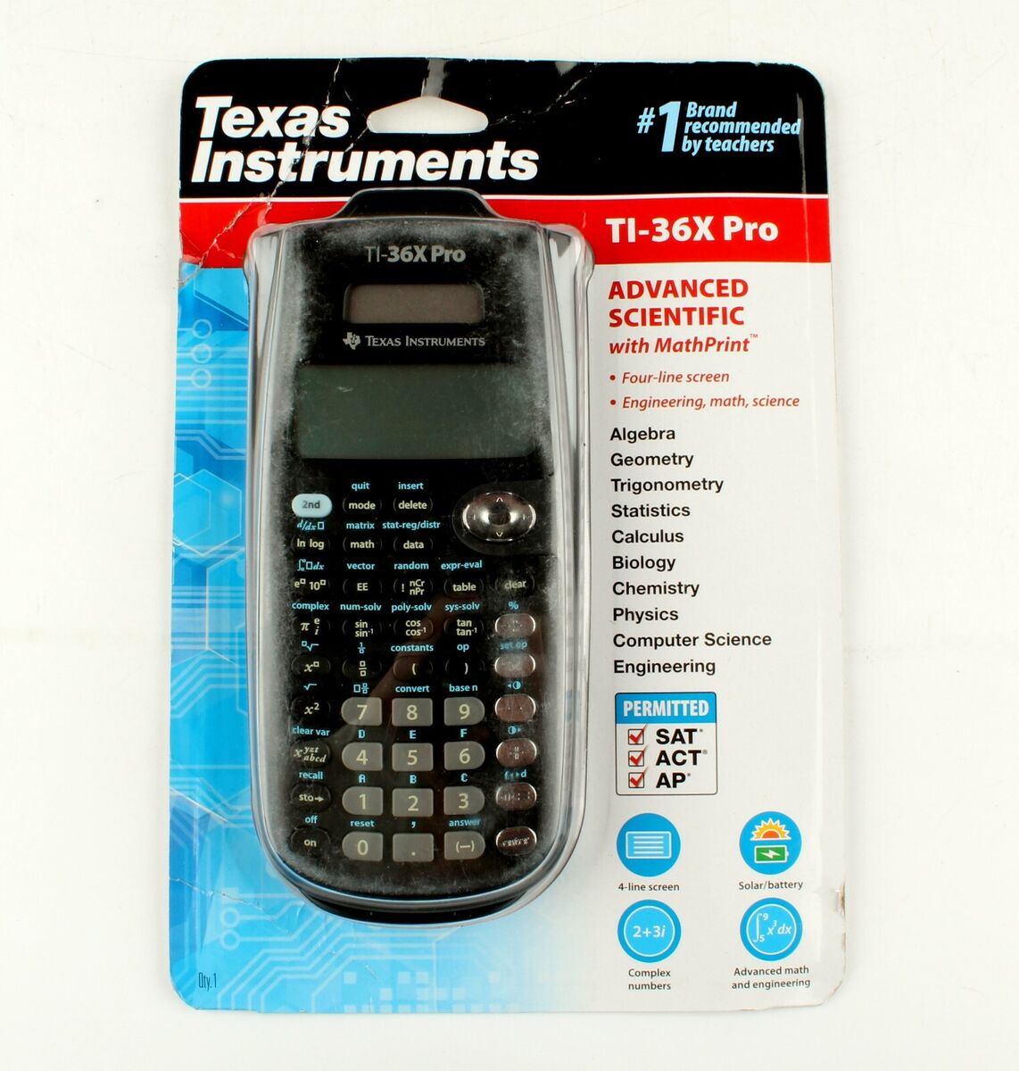 Texas Instruments TI-36X Pro Advanced Scientific Solar Texas Instruments TI-36X Pro Advanced Scientific Solar