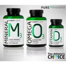  Sealed PurePharma Bundle Pack Complete Health Supplement O3 D3 M3 Pure Pharma