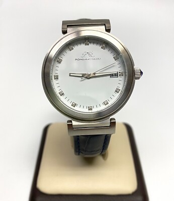 Porsamo Bleu Dahlia Leather Strap Watch, 34 mm