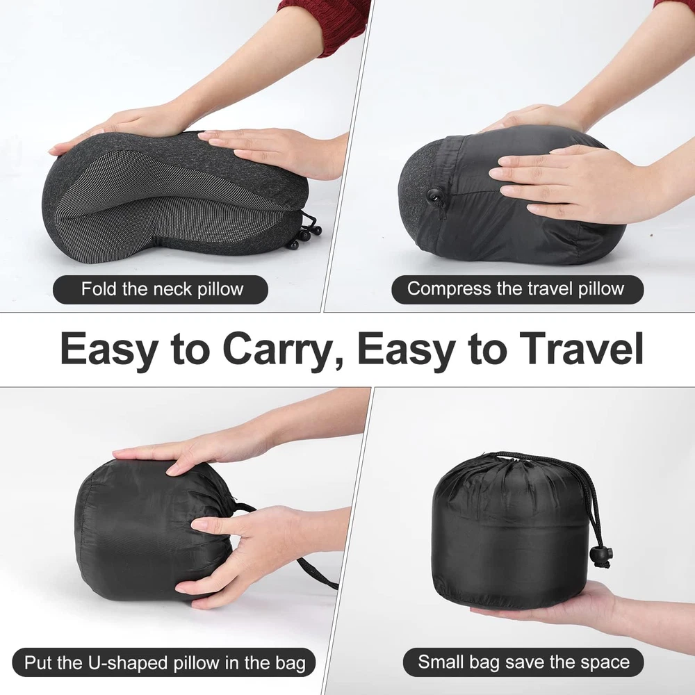 Best Memory Foam Travel Neck Pillow for Head Support and Comfortable Sleep