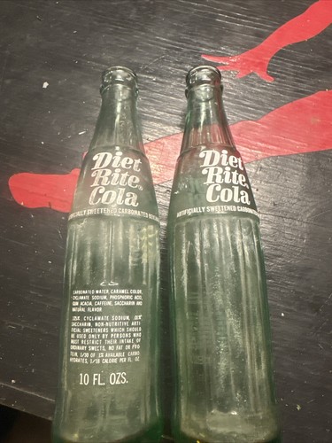 2 Vintage Diet Rite Cola 10oz Green Soda Pop Bottle’s Need Cleaned | eBay