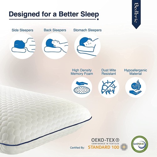 Cuscino in memory foam collo posteriore supporto cuscini testa antibatterici ortopedici - Foto 4 di 7