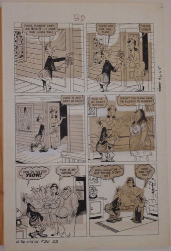 Arte original HARVEY #1 3D, SACO TRISTE, chica nueva, páginas 28 29 30 31, 1954, 4 páginas - Imagen 5 de 8