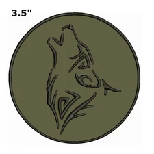 Wolf Patch Embroidered DIY Iron-On Applique Nature National Parks Souvenir Gift