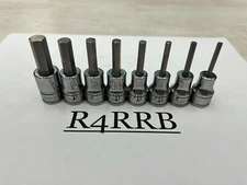 Snap-On Tools USA NEW 8pc 3/8" Drive SAE Standard Hex Bit Socket Set 208EFAY