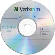 Verbatim DVD-RW Blank Discs 4.7GB 4X Recordable - 30pk BLUE/GRAY HISTORY