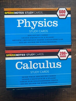 Sparknotes PHYSICS & CALCULUS Study Cards - Open Box