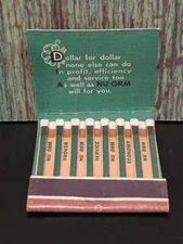 VINTAGE MATCHBOOK NU ORM UNSTRUCK FULL AUTOMOTIVE MAINTENANCE PRINT STEM FEATURE